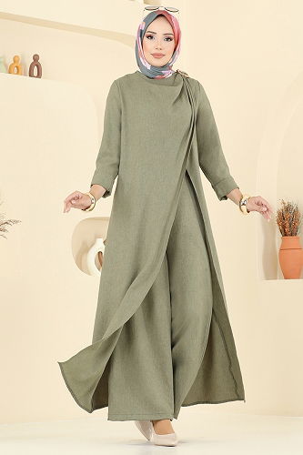 moda selvim Combined 2005FON792 Khaki - Thumbnail