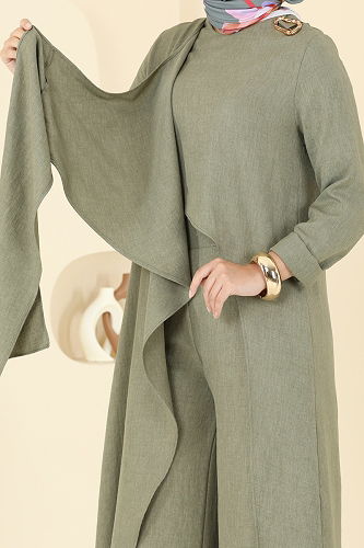 moda selvim طقم اخضر عفني 2005FON792 - Thumbnail