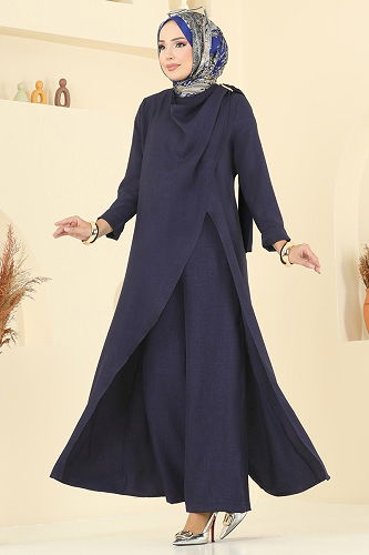 moda selvim Combined 2005FON792 Navy Blue - Thumbnail