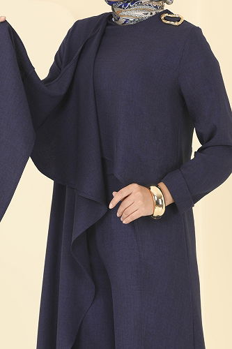 moda selvim Combined 2005FON792 Navy Blue - Thumbnail