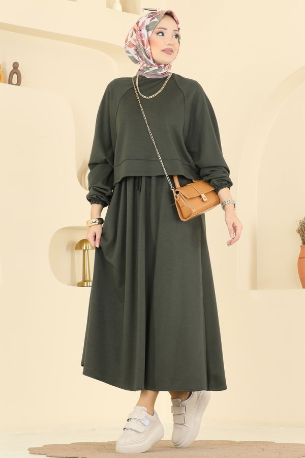 Modaselvim Hijab Combinations Combined 2005TPK1167 Khaki