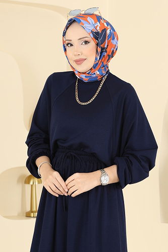 moda selvim طقم كحلي 2005TPK1167 - Thumbnail