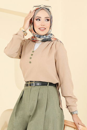 moda selvim Combined 2006FON792 Khaki&Vision - Thumbnail