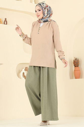 moda selvim Combined 2006FON792 Khaki&Vision - Thumbnail