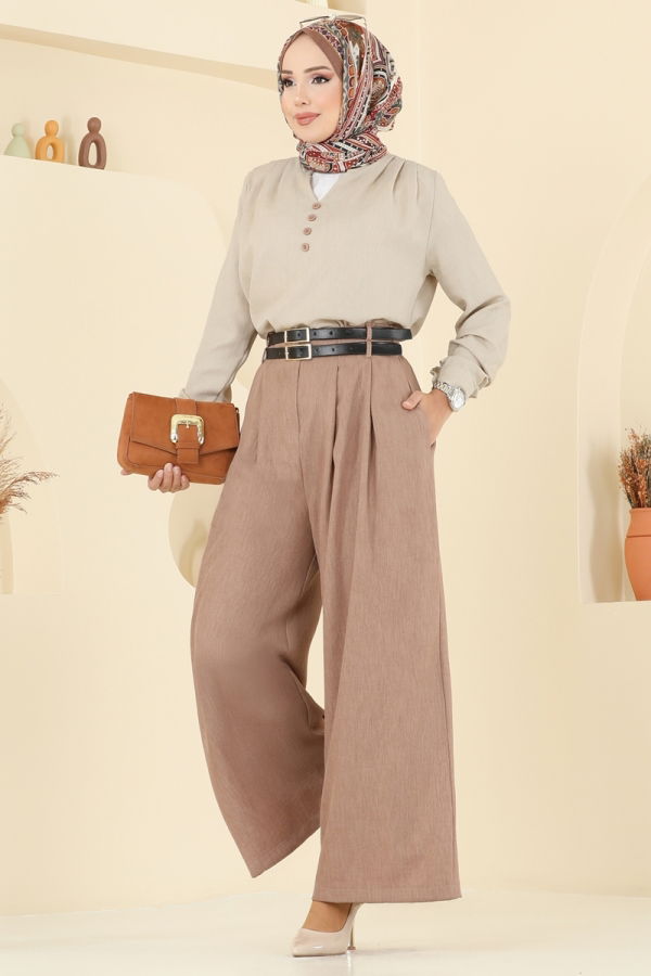 Modaselvim خصم صافٍ20%+20% في سلة التسوق طقم لون الحجر المنك الغامق 2006FON792