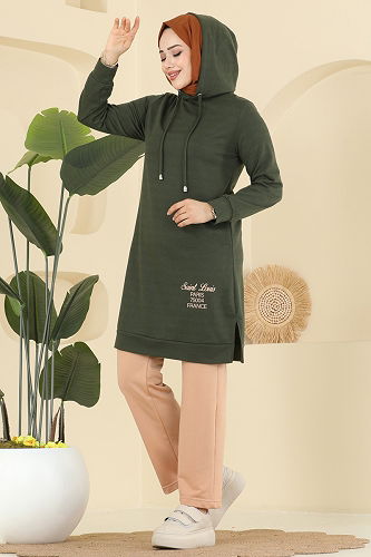 moda selvim Combined 2007FON792 Khaki&Vision - Thumbnail