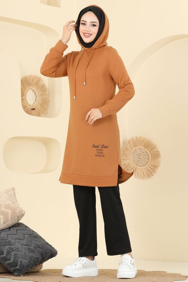 Modaselvim الاطقم طقم خردلي وأسود 2007FON792