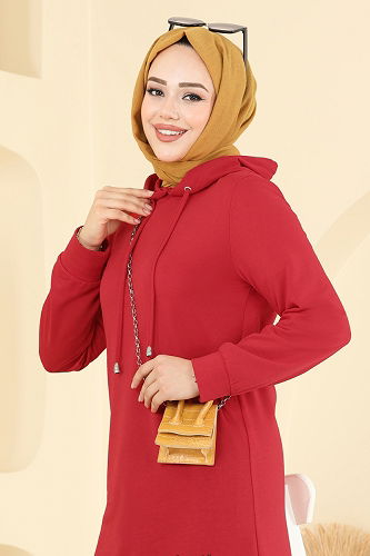 moda selvim طقم أحمر و أسود 2007FON792 - Thumbnail