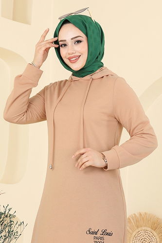 moda selvim طقم بيج وأسود 2007FON792 - Thumbnail