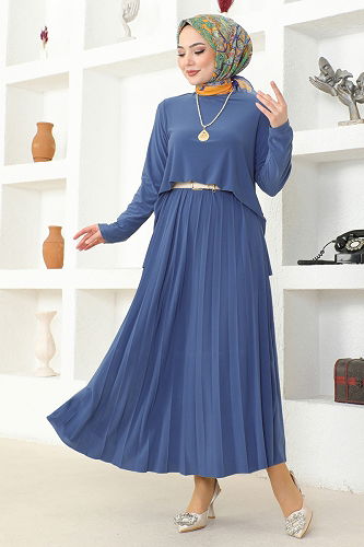 moda selvim طقم ازرق 2008MEY846 - Thumbnail