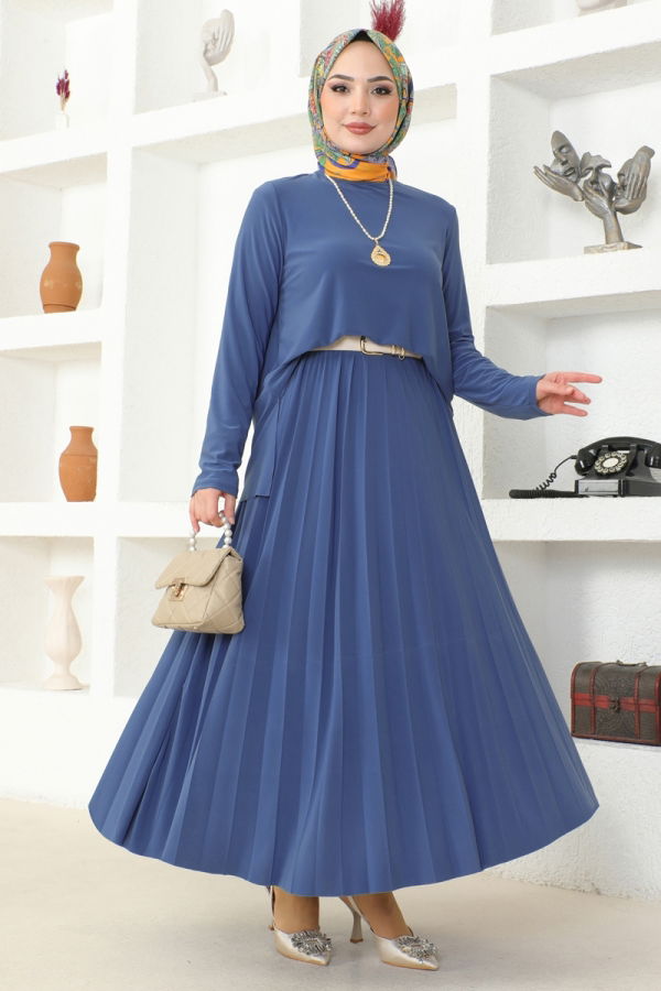 Modaselvim خصم صافٍ20%+20% في سلة التسوق طقم ازرق 2008MEY846