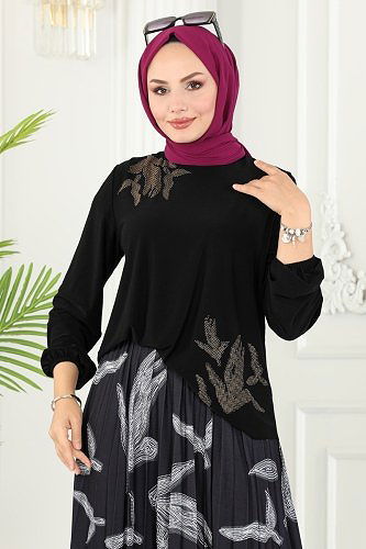 moda selvim طقم أسود 2009MEY846 - Thumbnail