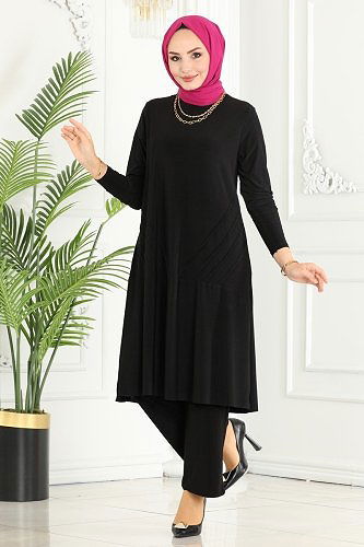 moda selvim Combined 2010MEY846 Black - Thumbnail