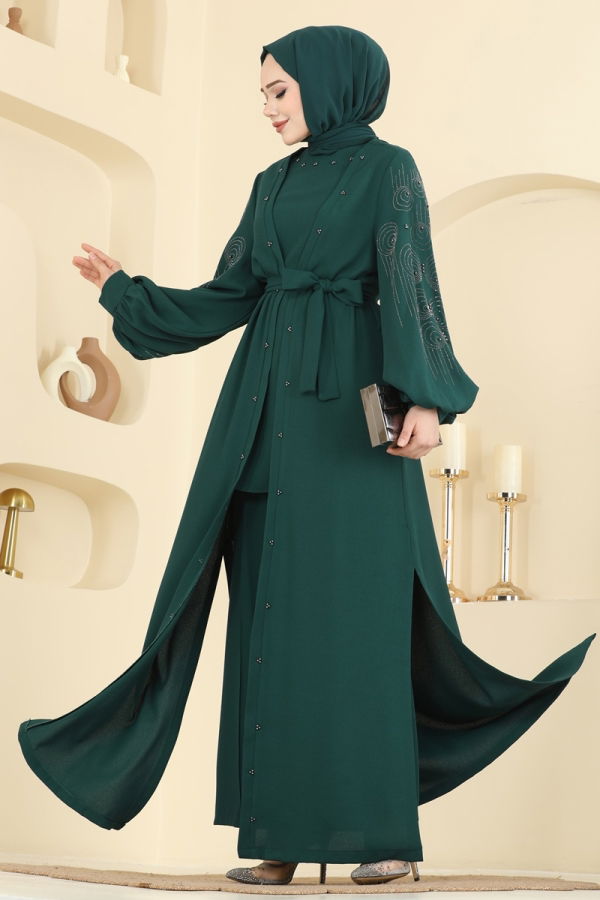 Modaselvim Hijab Combinations Combined 2012FMZ1159 Emerald