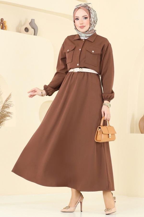 Modaselvim Hijab Combinations Combined 2013MP806 Brown