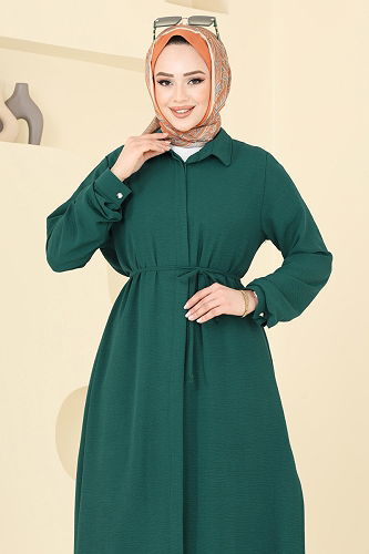 moda selvim طقم زيتي 2017MEY846 - Thumbnail