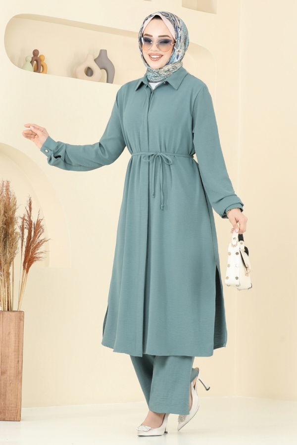 Modaselvim خصم صافٍ20%+20% في سلة التسوق طقم أخضر باهت 2017MEY846