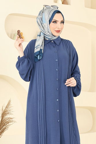 moda selvim طقم ازرق 2019MEY846 - Thumbnail