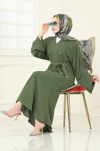 moda selvim طقم اخضر عفني 2021ARL1089 - Thumbnail