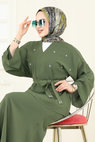 moda selvim طقم اخضر عفني 2021ARL1089 - Thumbnail