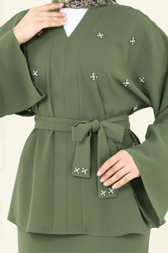 moda selvim طقم اخضر عفني 2021ARL1089 - Thumbnail