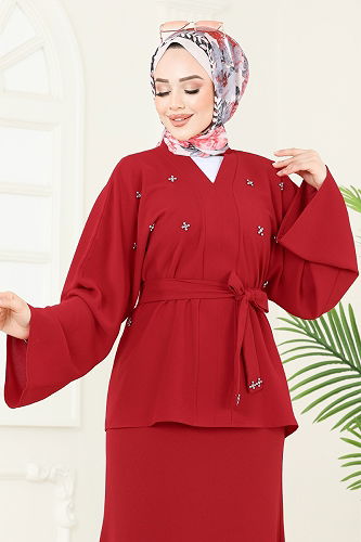 moda selvim Combined 2021ARL1089 Red - Thumbnail