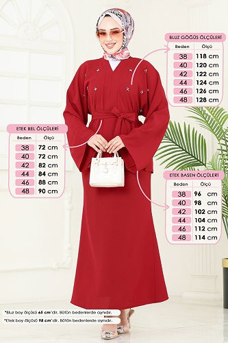 moda selvim Combined 2021ARL1089 Red - Thumbnail