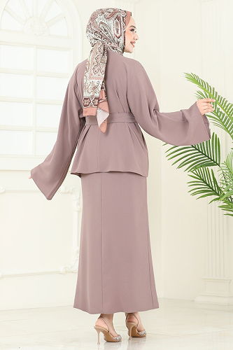 moda selvim طقم بيج 2021ARL1089 - Thumbnail