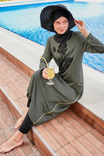 moda selvim Combined 2021MRNK1139 Khaki - Thumbnail