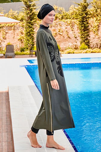 moda selvim طقم اخضر عفني 2021MRNK1139 - Thumbnail