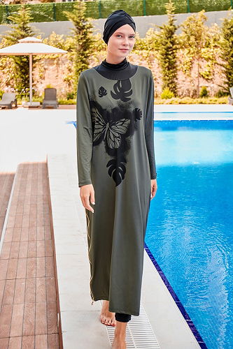 moda selvim طقم اخضر عفني 2021MRNK1139 - Thumbnail