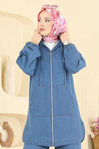 moda selvim Combined 202506TEG847 Light Denim - Thumbnail