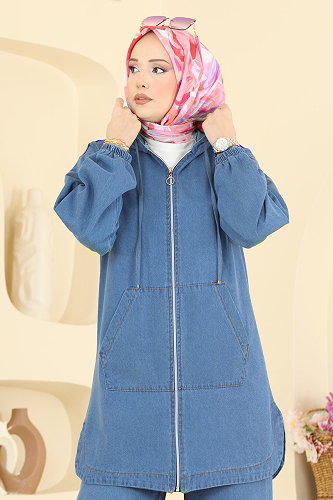 moda selvim طقم جينز فاتح 202506TEG847 - Thumbnail