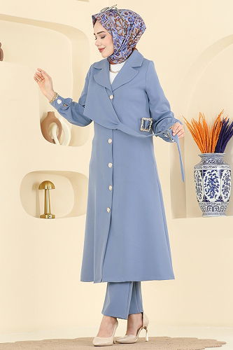 moda selvim Combined 2030FON792 Blue - Thumbnail