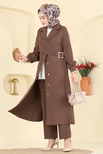 moda selvim Combined 2030FON792 Brown - Thumbnail