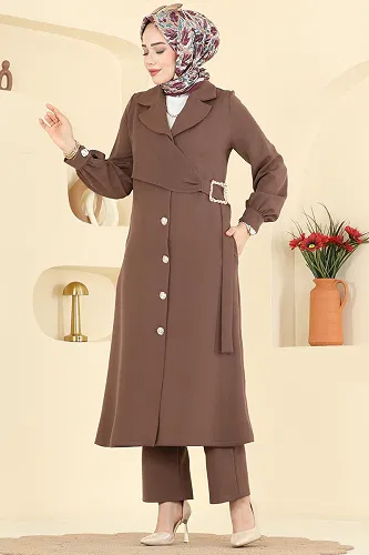 moda selvim Combined 2030FON792 Brown - Thumbnail