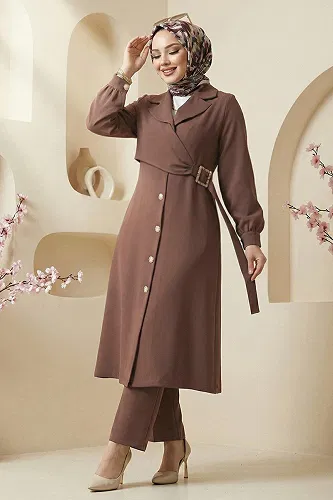 moda selvim Combined 2030FON792 Brown - Thumbnail