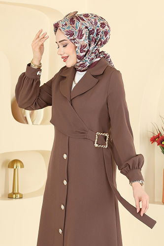 moda selvim طقم بني 2030FON792 - Thumbnail