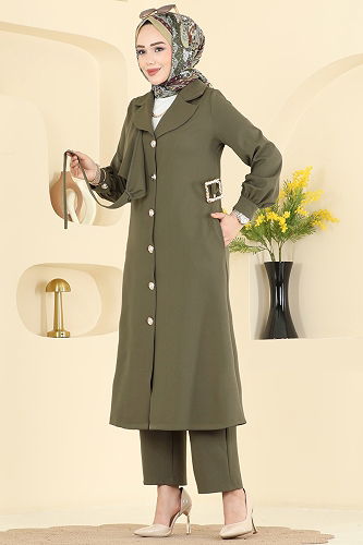 moda selvim Combined 2030FON792 Khaki - Thumbnail