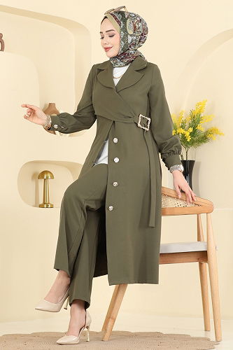 moda selvim Combined 2030FON792 Khaki - Thumbnail