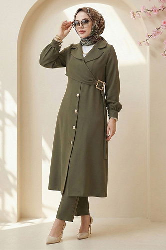 moda selvim Combined 2030FON792 Khaki - Thumbnail