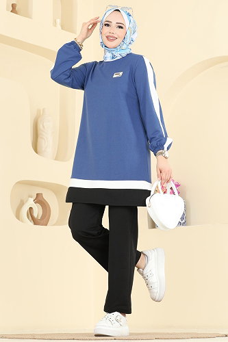 moda selvim Combined 2031FON792 Indigo & Black - Thumbnail