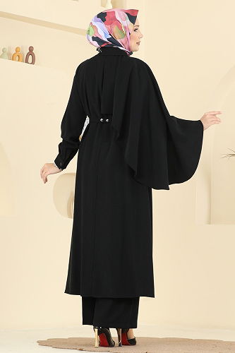 moda selvim طقم أسود 2054FMZ1159 - Thumbnail