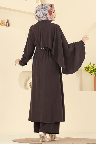 moda selvim طقم بني 2054FMZ1159 - Thumbnail