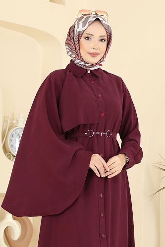 moda selvim طقم خمري 2054FMZ1159 - Thumbnail