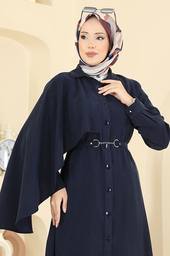 moda selvim طقم كحلي 2054FMZ1159 - Thumbnail