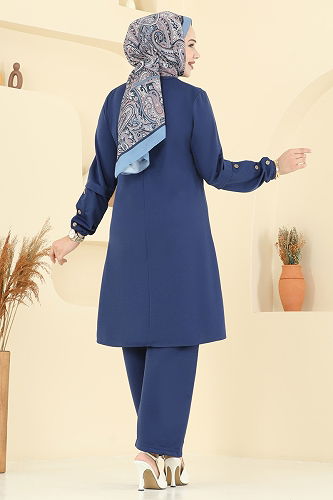 moda selvim طقم ازرق 2055ERK1158 - Thumbnail