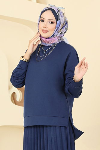 moda selvim طقم كحلي 2065ERK1158 - Thumbnail