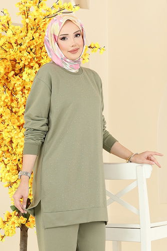 moda selvim Combined 206OZN1046 Almond Green - Thumbnail