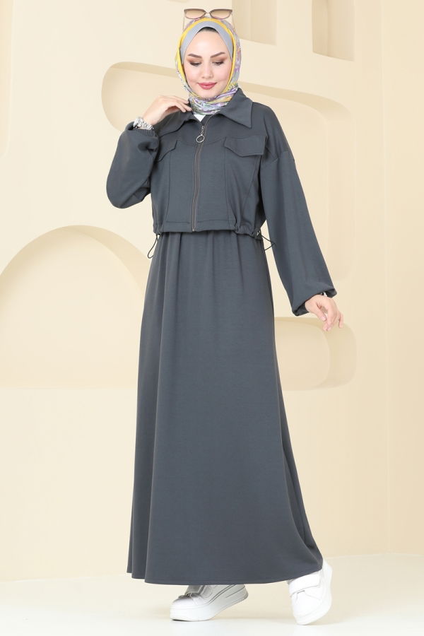 Modaselvim Dress Combined 20782MDP186 Anthracite